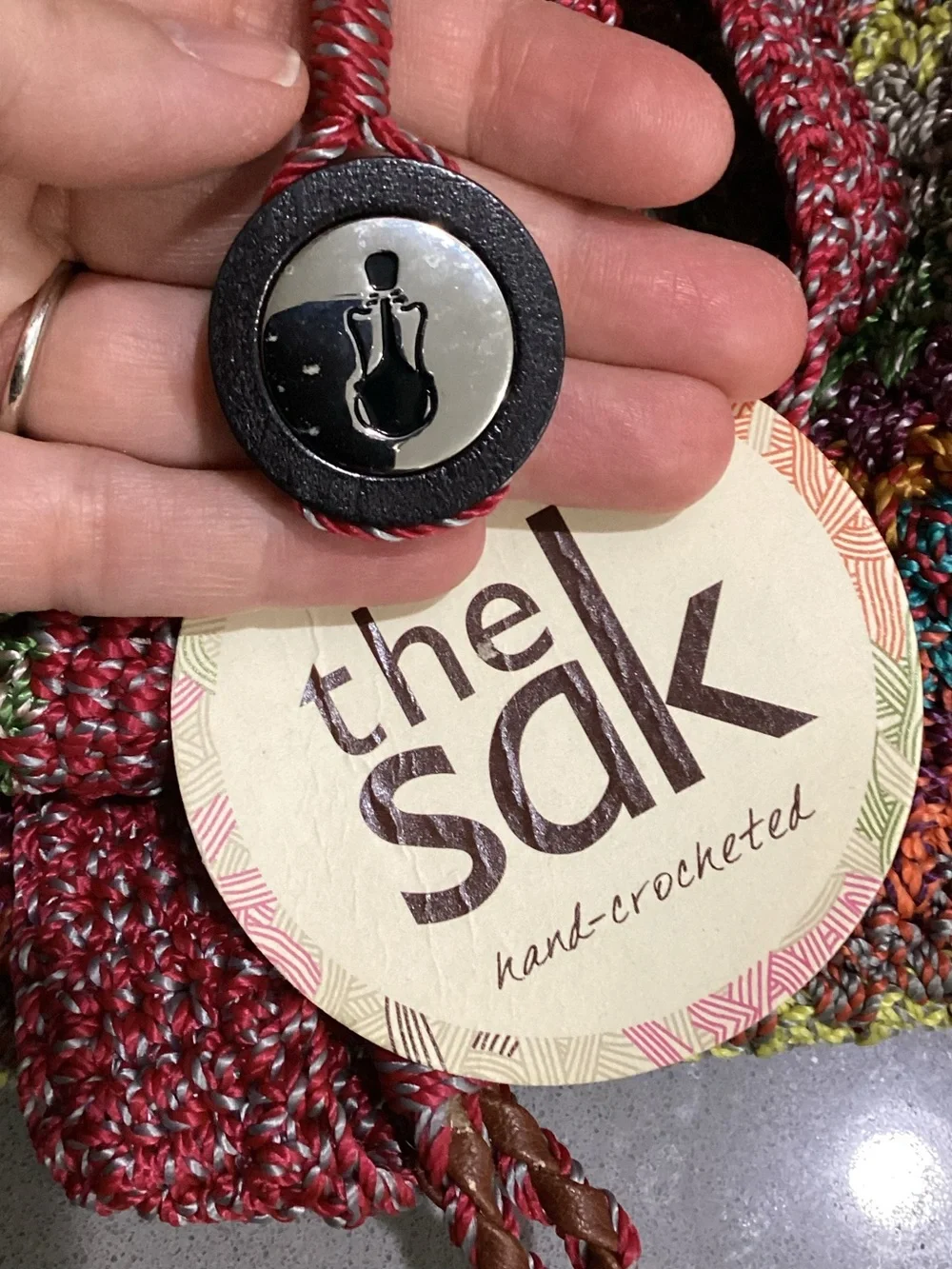 The Sak hand crocheted